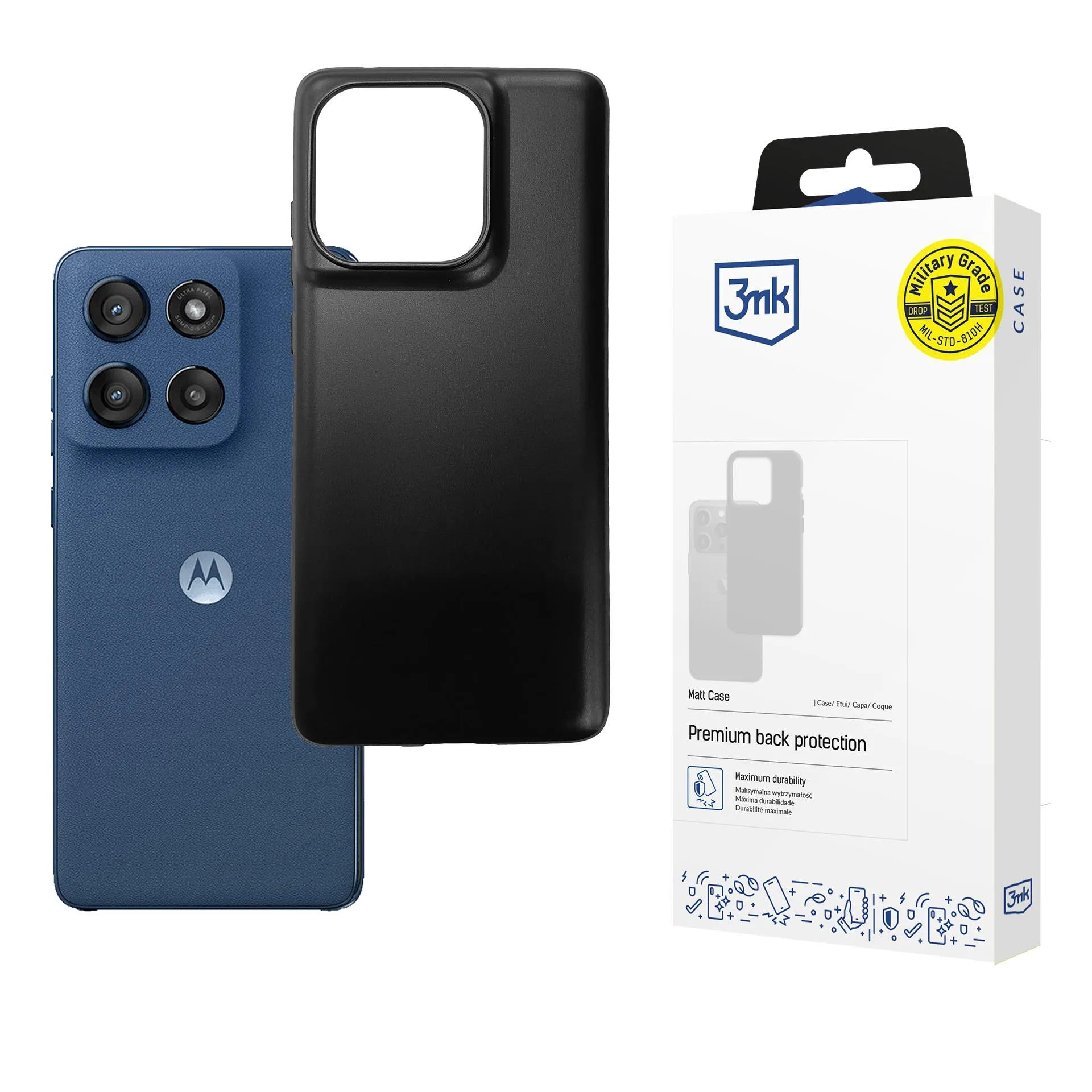 3mk Matt Case do Motorola Moto Edge 60/60 Fusion Czarny