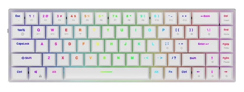 Klawiatura mechaniczna Aqirys AQI-GA-KB-9 Gateron Red Biały