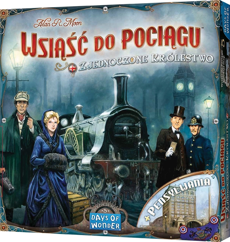 Rozszerzenie do gry Wsiąść do Pociągu: Kolekcja Map 5 - Zjednoczone Królestwo i Pensylwania