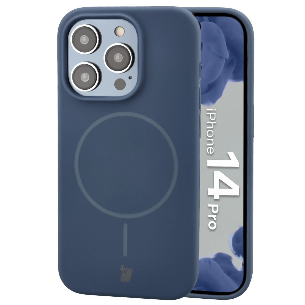 Etui Bizon Soft z MagSafe do Apple iPhone 14 Pro Granatowy