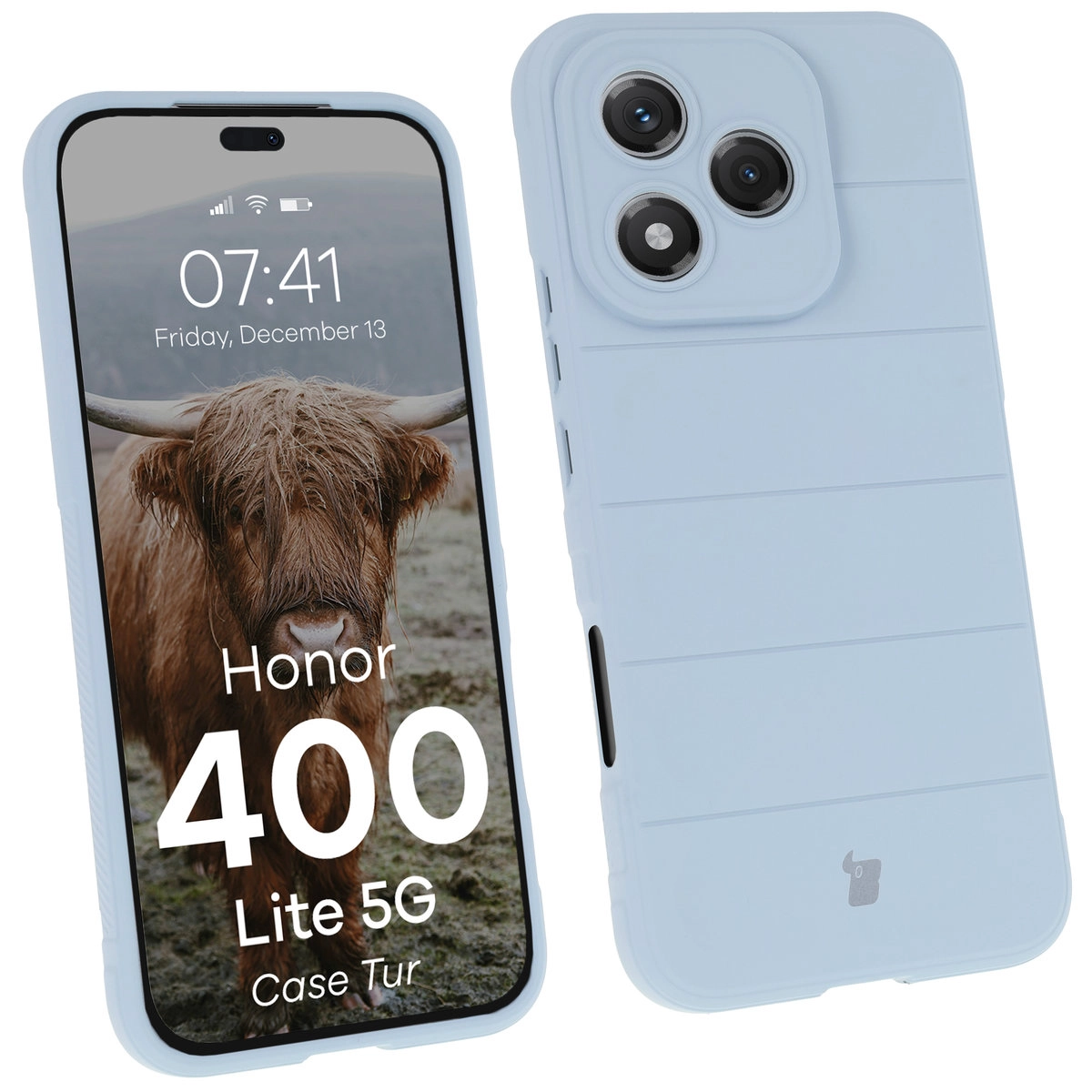 Etui Bizon Tur do Honor 400 Lite 5G Jasnoniebieski