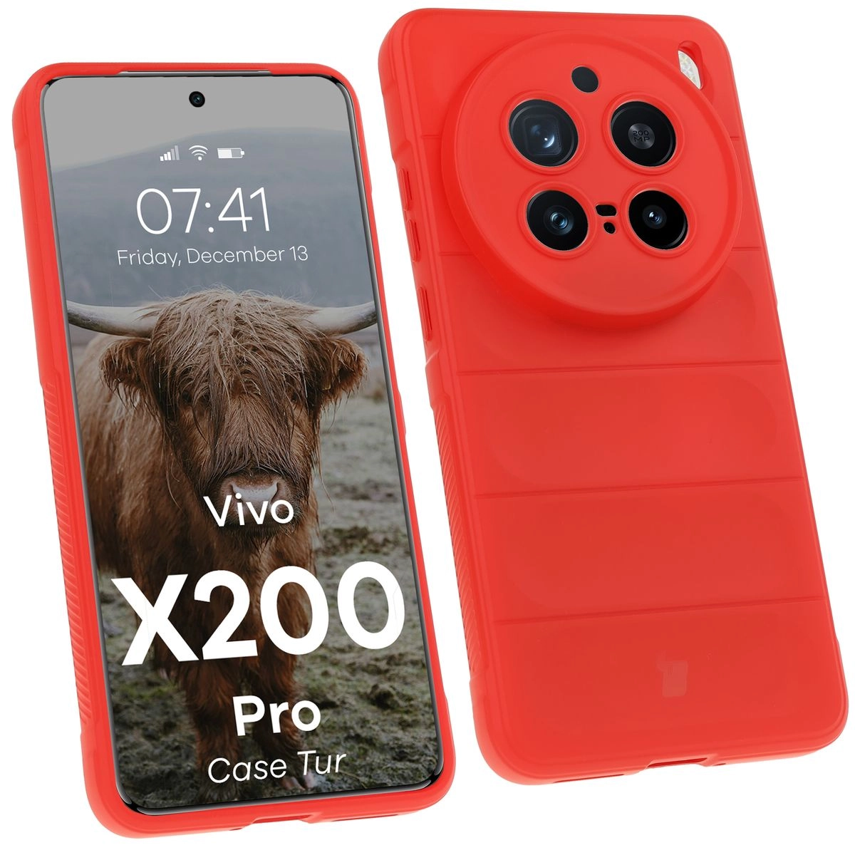 Etui Bizon Tur do Vivo X200 Pro Czerwony