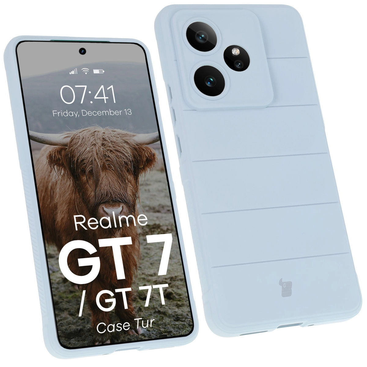 Etui Bizon Tur do Realme GT 7 / Realme GT 7T Jasnoniebieski