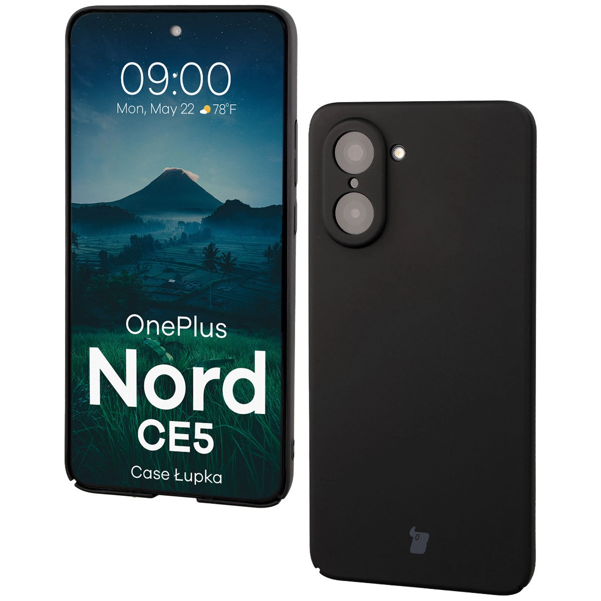 Etui Bizon Łupka do OnePlus Nord CE5 5G Czarny