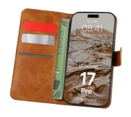 Bizon z klapką Pocket do Apple iPhone 17 Pro Brązowy