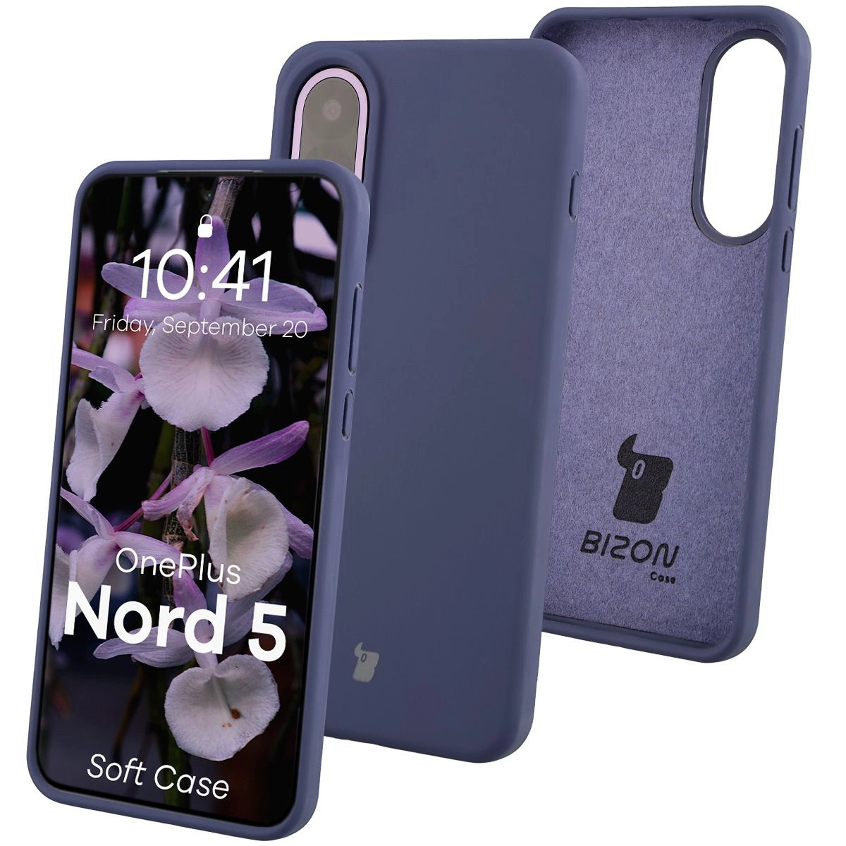 Etui Bizon Soft do OnePlus Nord 5 Granatowy