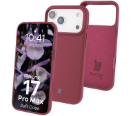 Bizon Silikonowe Soft do Apple iPhone 17 Pro Max Śliwkowy