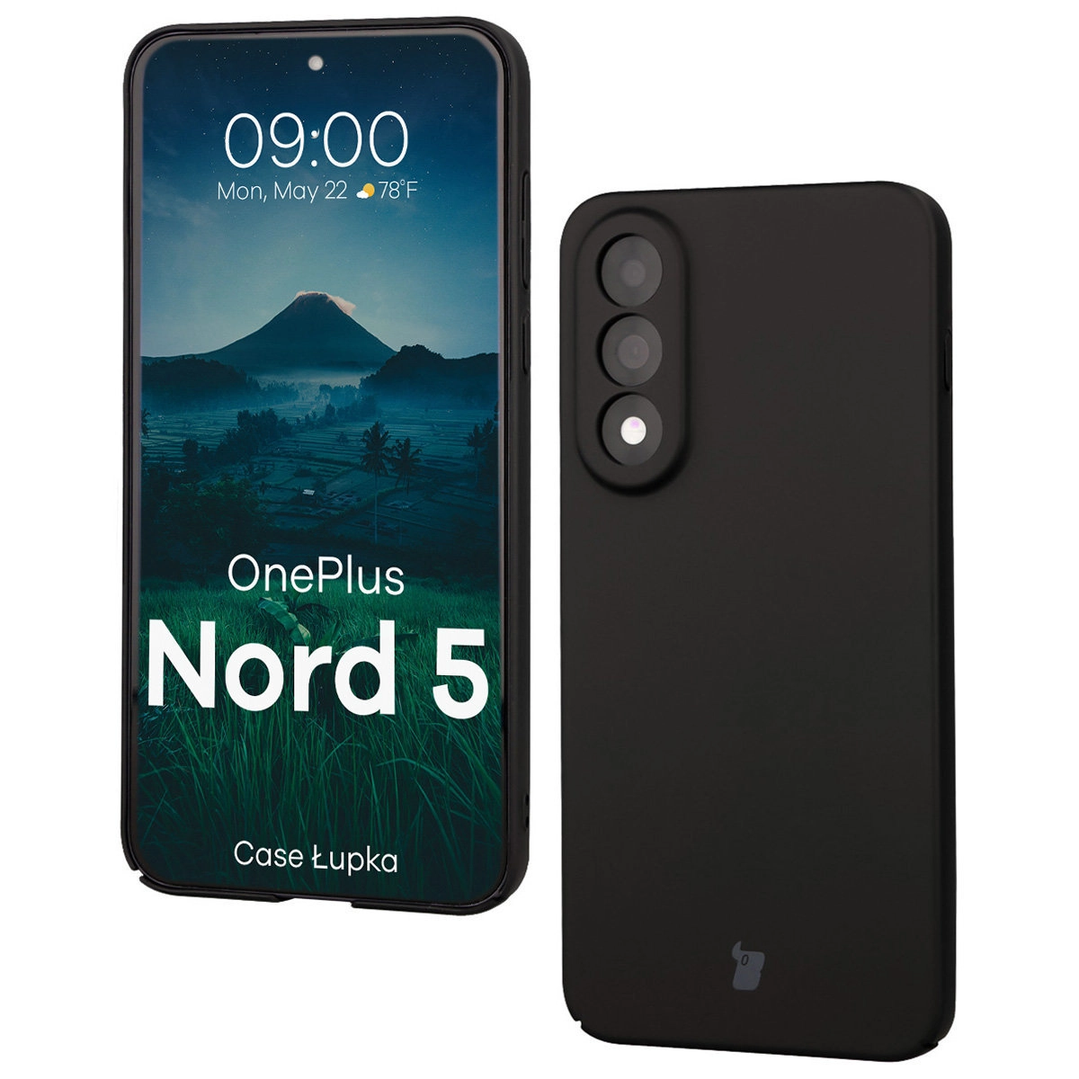 Etui Bizon Łupka do OnePlus Nord 5 Czarny
