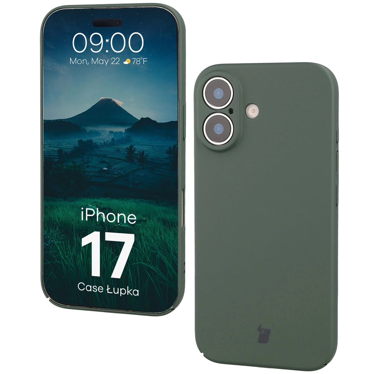 Etui Bizon Łupka do iPhone 17 Zielony