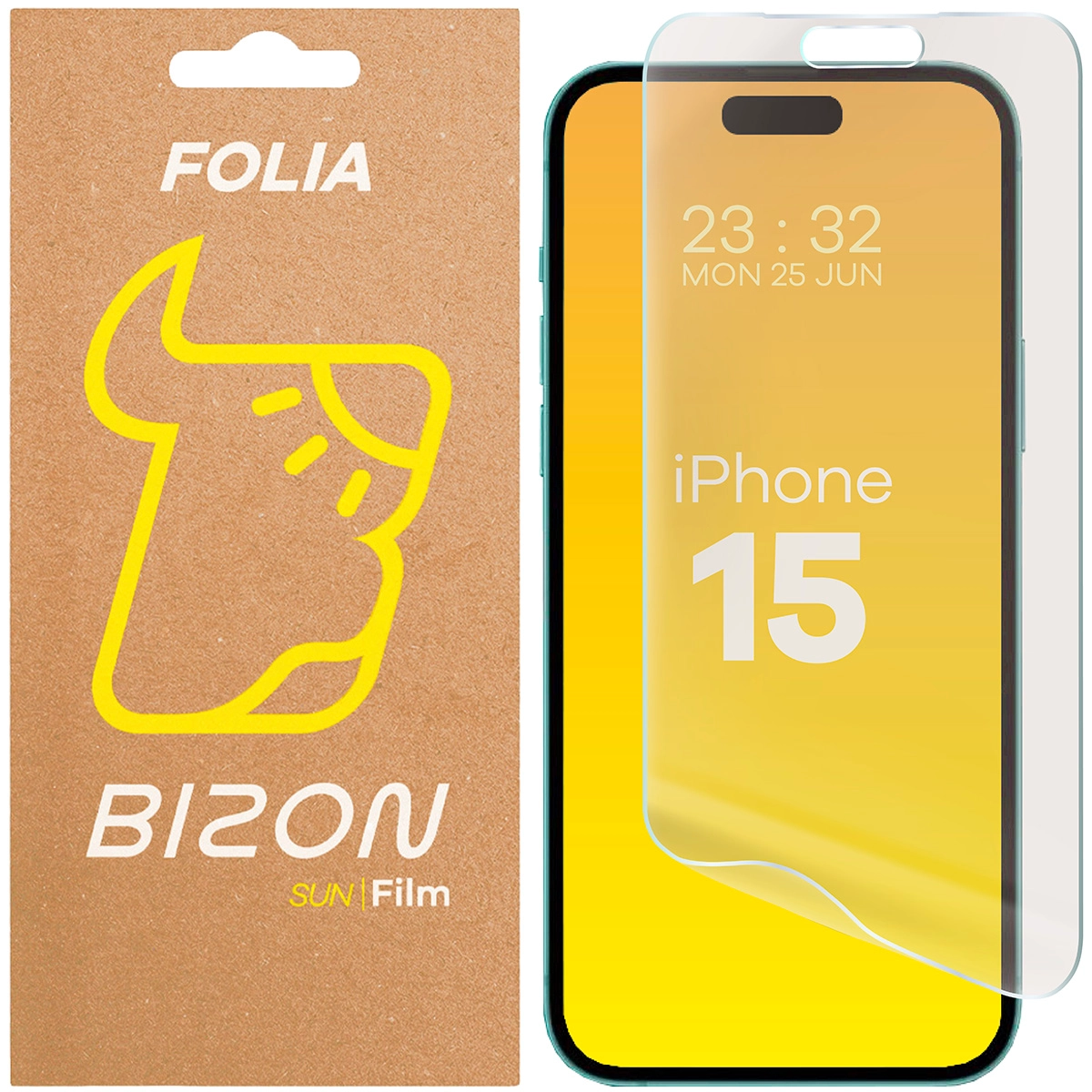 Folia ochronna Bizon matowa Film Sun do Apple iPhone 15