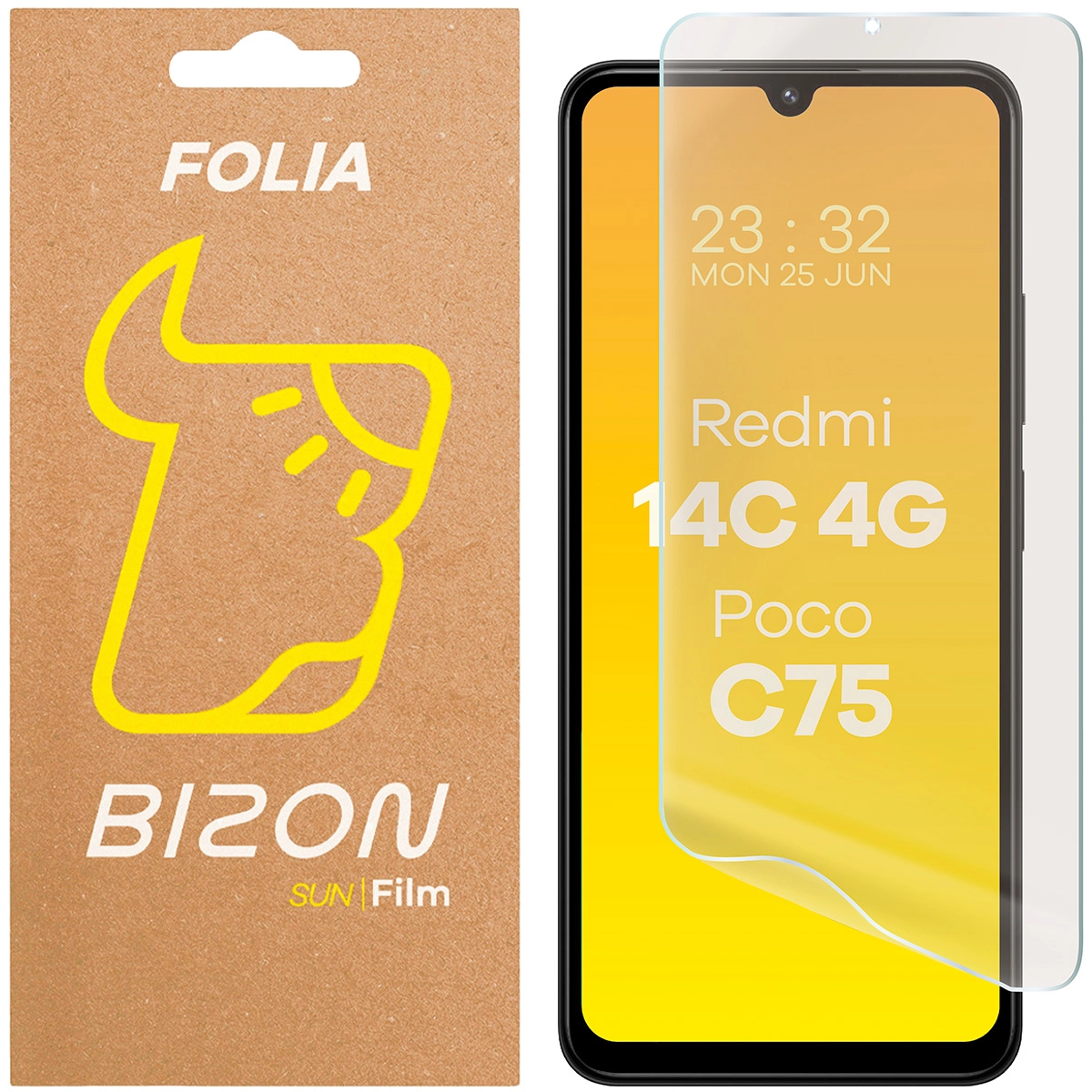 Folia ochronna Bizon matowa Film Sun do Xiaomi Redmi 14C 4G / Xiaomi Poco C75