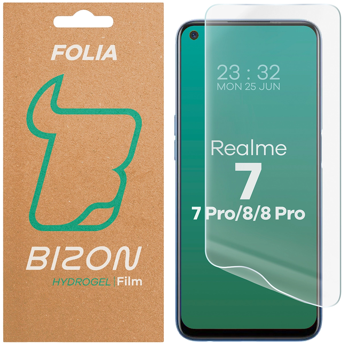 Folia hydrożelowa Bizon na ekran Hydrogel Front do Realme 7 / 7 Pro / 8 / 8 Pro 1 sztuka