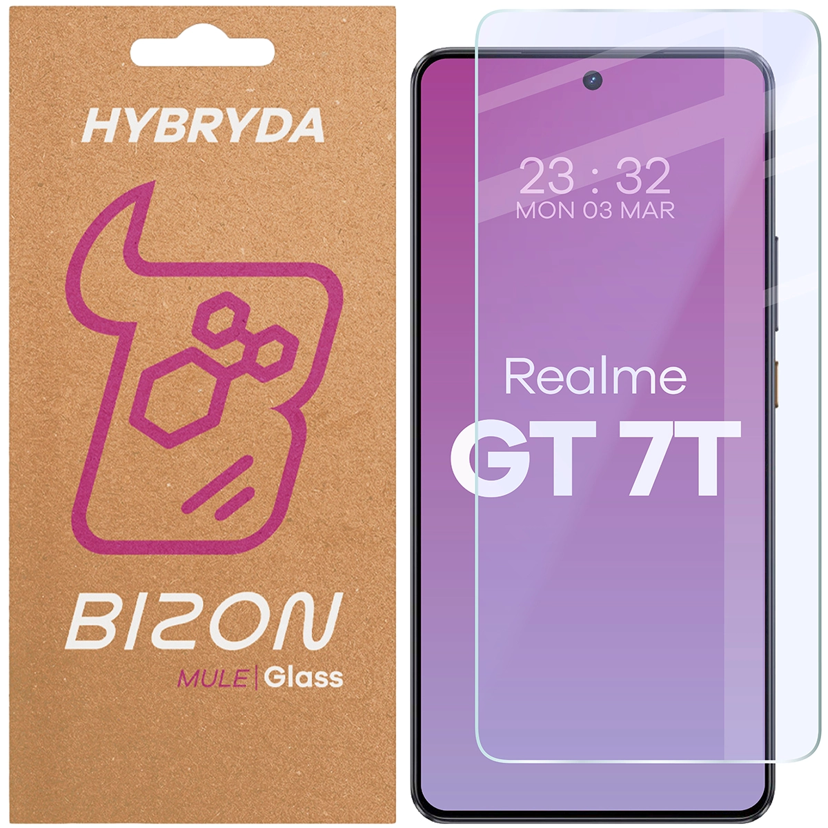 Szkło hybrydowe Bizon Elastyczne Mule do Realme GT 7T