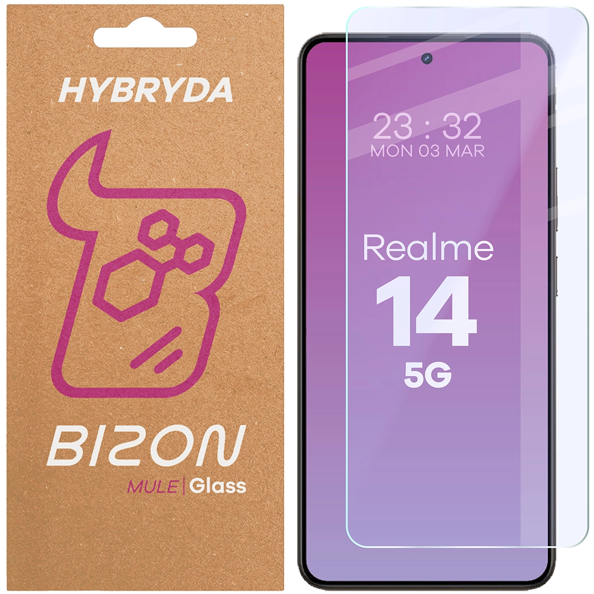 Szkło hybrydowe Bizon Elastyczne Mule do Realme 14 5G