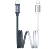 USAMS Bicolor Series PD 30W USB-C do Lightning 1,2m Czarno-biały