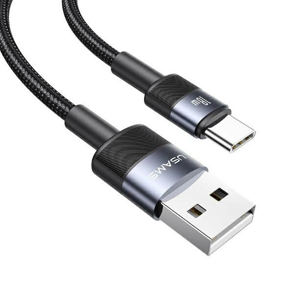 Kabel USAMS USB do USB-C 3A 1,2m Fast Charging Stalowy