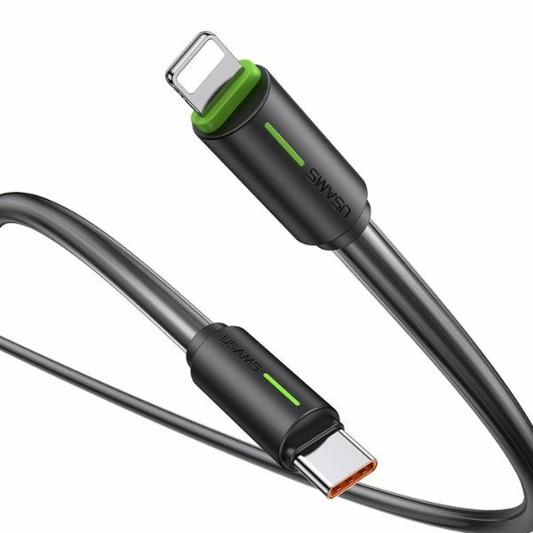 Kabel USAMS YU Series USB-C do Lightning 1m Czarny