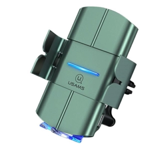 Uchwyt na telefon USAMS US-CD133 10W Automatic Zielony