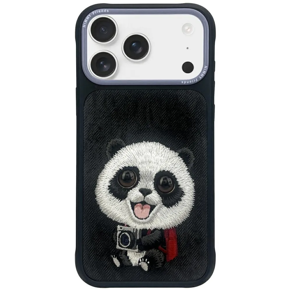 Etui Nimmy Big Eyed Pet 2.0 Panda do iPhone 17 Pro Max Czarny
