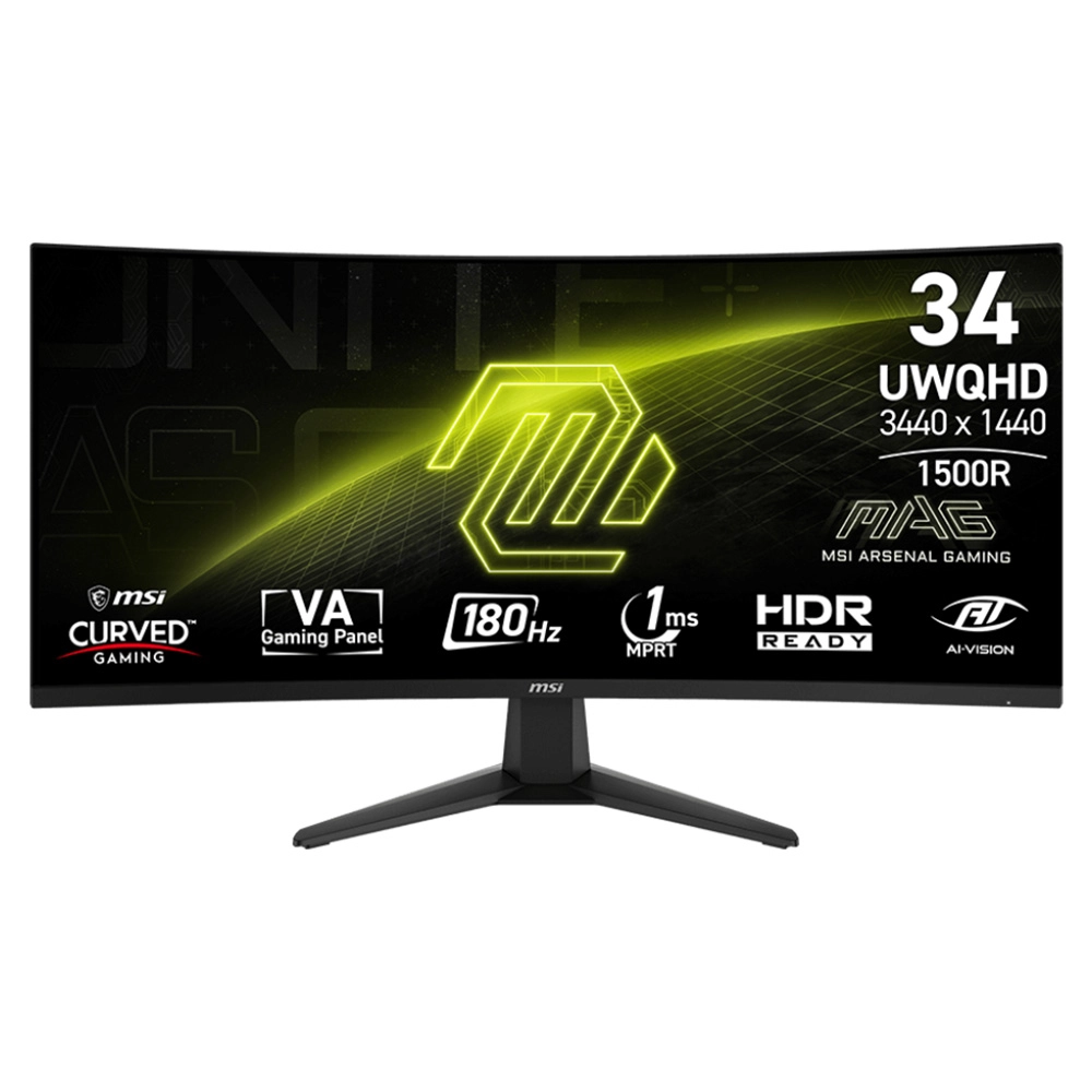 MSI MAG 346CQ 34" UWQHD VA 180Hz 1ms MPRT Zakrzywiony Gamingowy