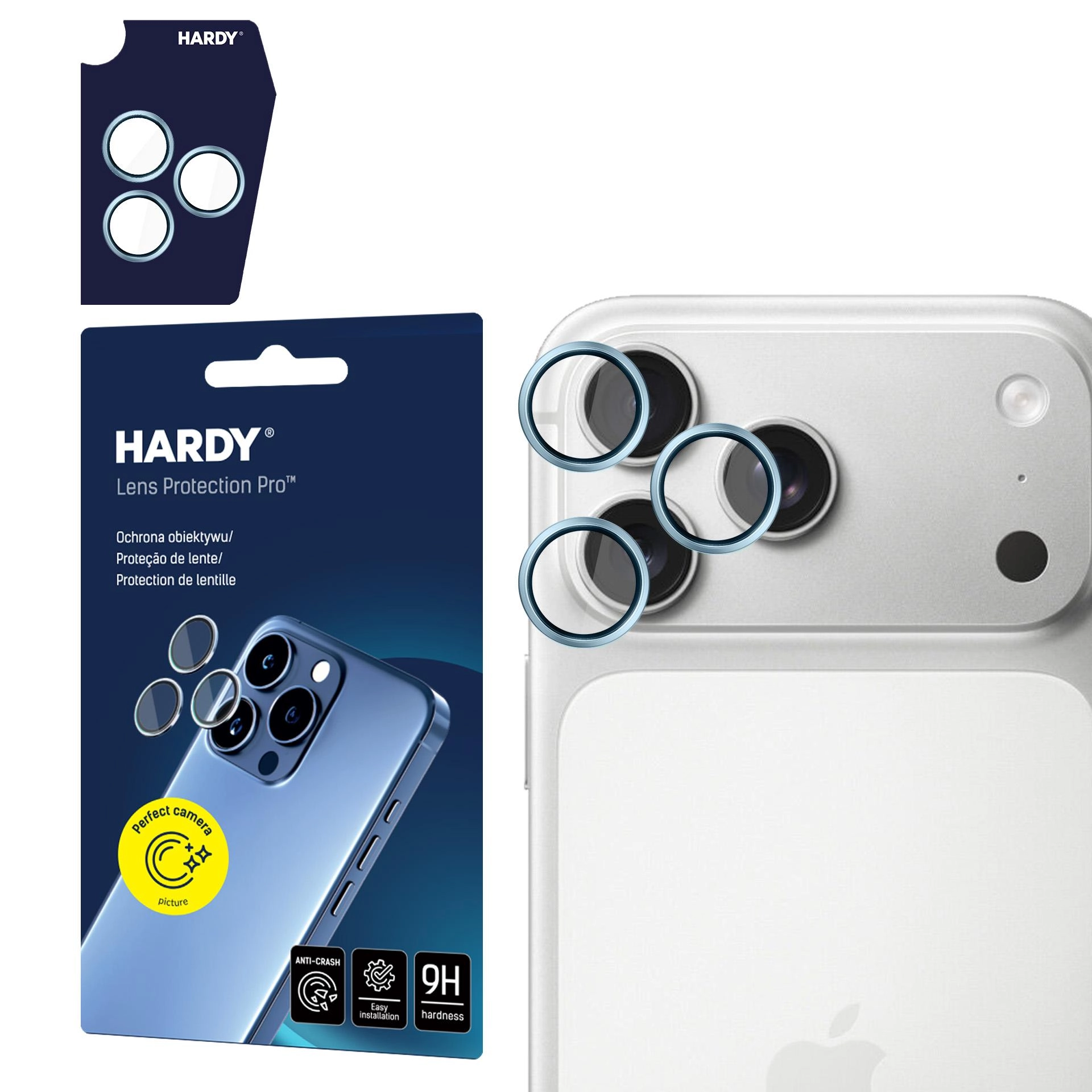 Szkło hartowane 3mk HARDY Lens Protection Pro do iPhone 17 Pro/ iPhone 17 Pro Max