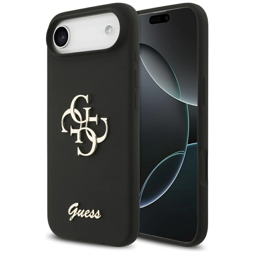 Etui Guess Silicone Big 4G Script do iPhone Air czarny