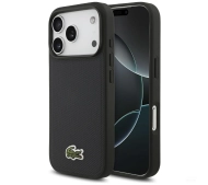 Lacoste Iconic Petit Pique Woven Logo MagSafe do iPhone 17 Pro granatowy