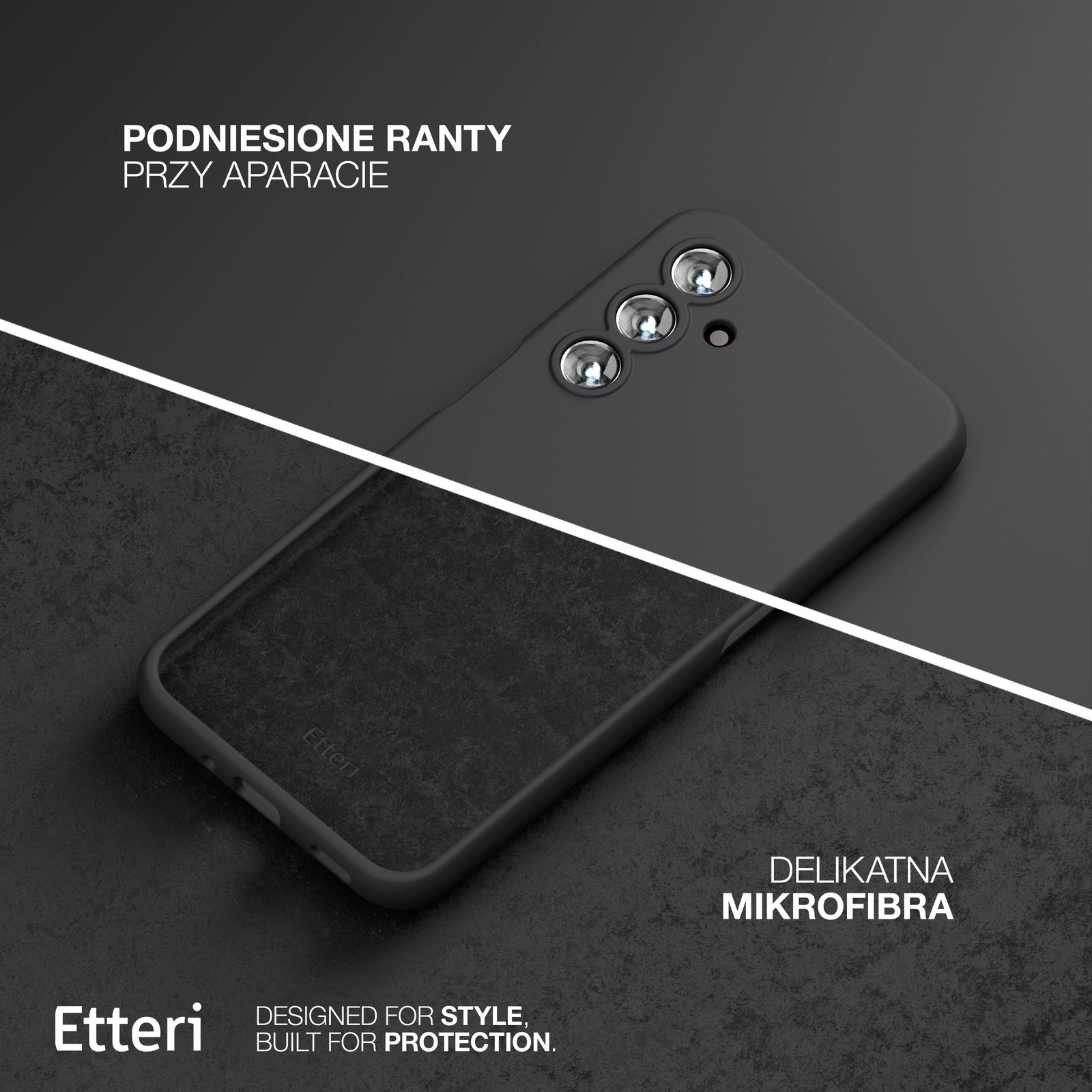 Etui Etteri Silicone Case do Galaxy A25 5G Czarny