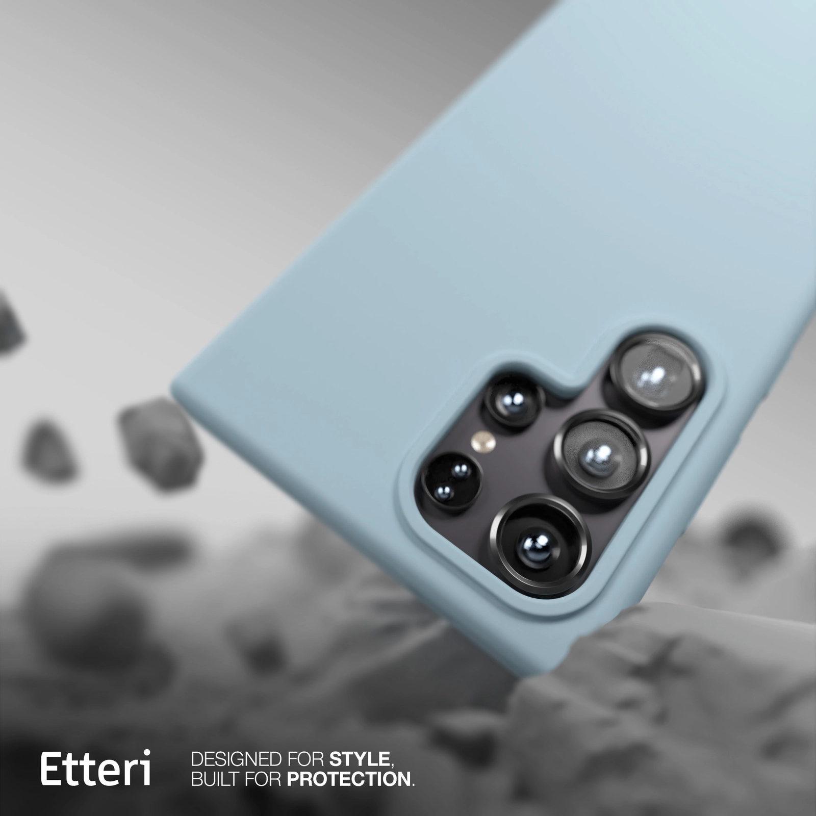 Etui Etteri Silicone Case Galaxy S22 Ultra Niebieski