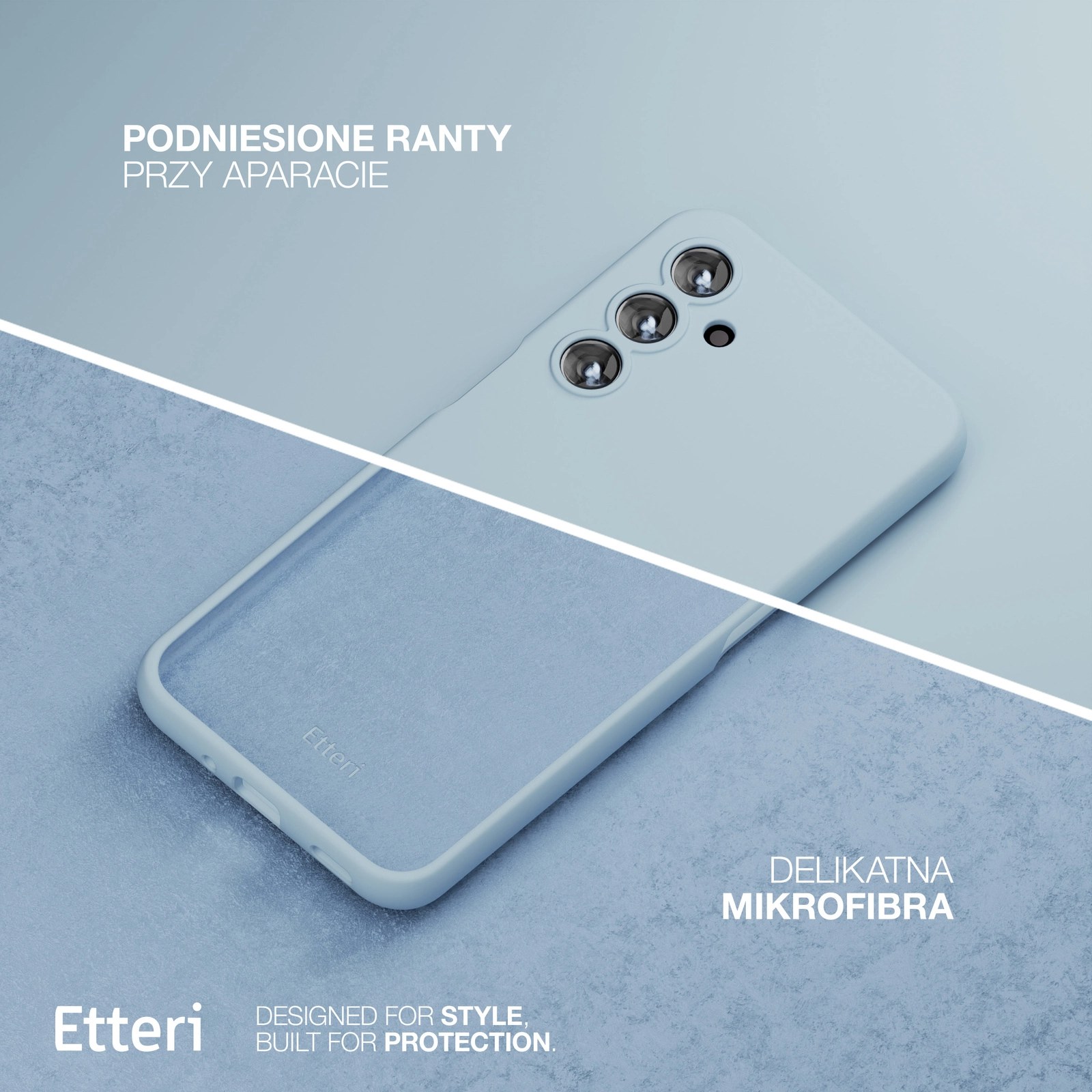 Etui Etteri Silicone Case do Galaxy A34 5G Niebieski