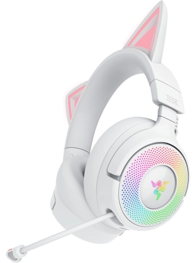 Słuchawki bezprzewodowe z mikrofonem Razer Kraken Kitty V3 Pro Nauszne Biały