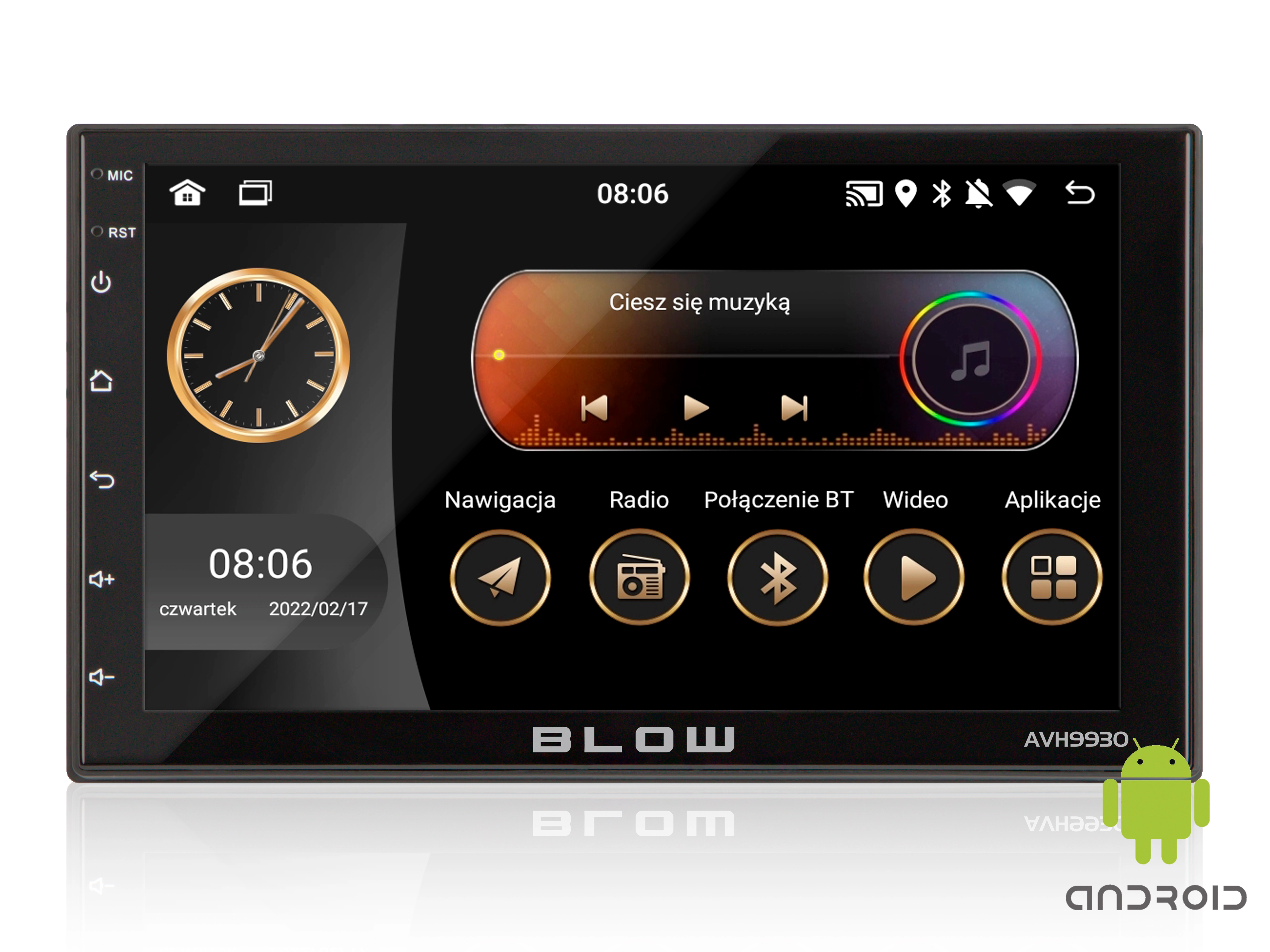 Radioodtwarzacz samochodowy BLOW AVH-9930 z USB 4x50W Bluetooth 7" GPS Android Auto CarPlay