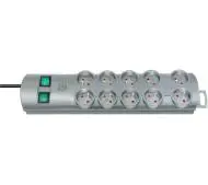 Brennenstuhl Primera-Line 144103 10 gniazd 2m Srebrny