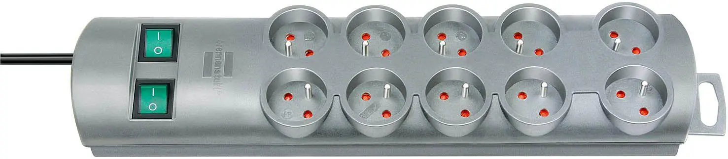 Listwa Brennenstuhl Primera-Line 144103 10 gniazd 2m Srebrny