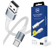 3mk Hyper Cable N-SERIES USB-A do USB-C 1m 9V/2A 18W Biały