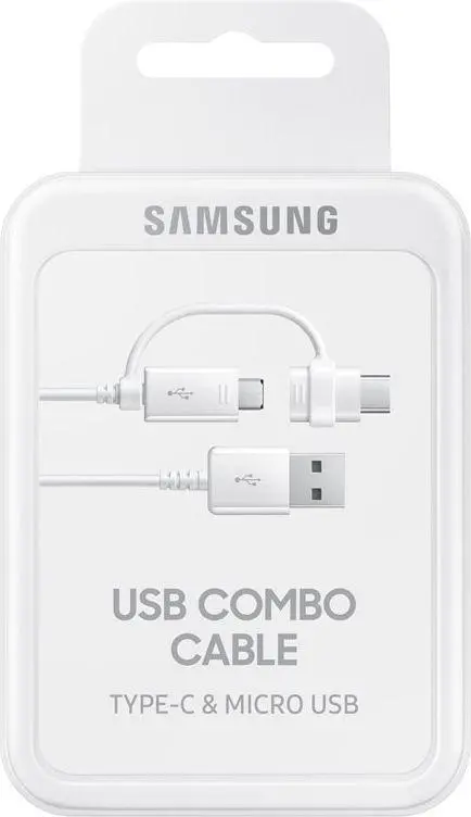 Kabel Samsung EP-DG930DW combo USB-C Micro USB Biały
