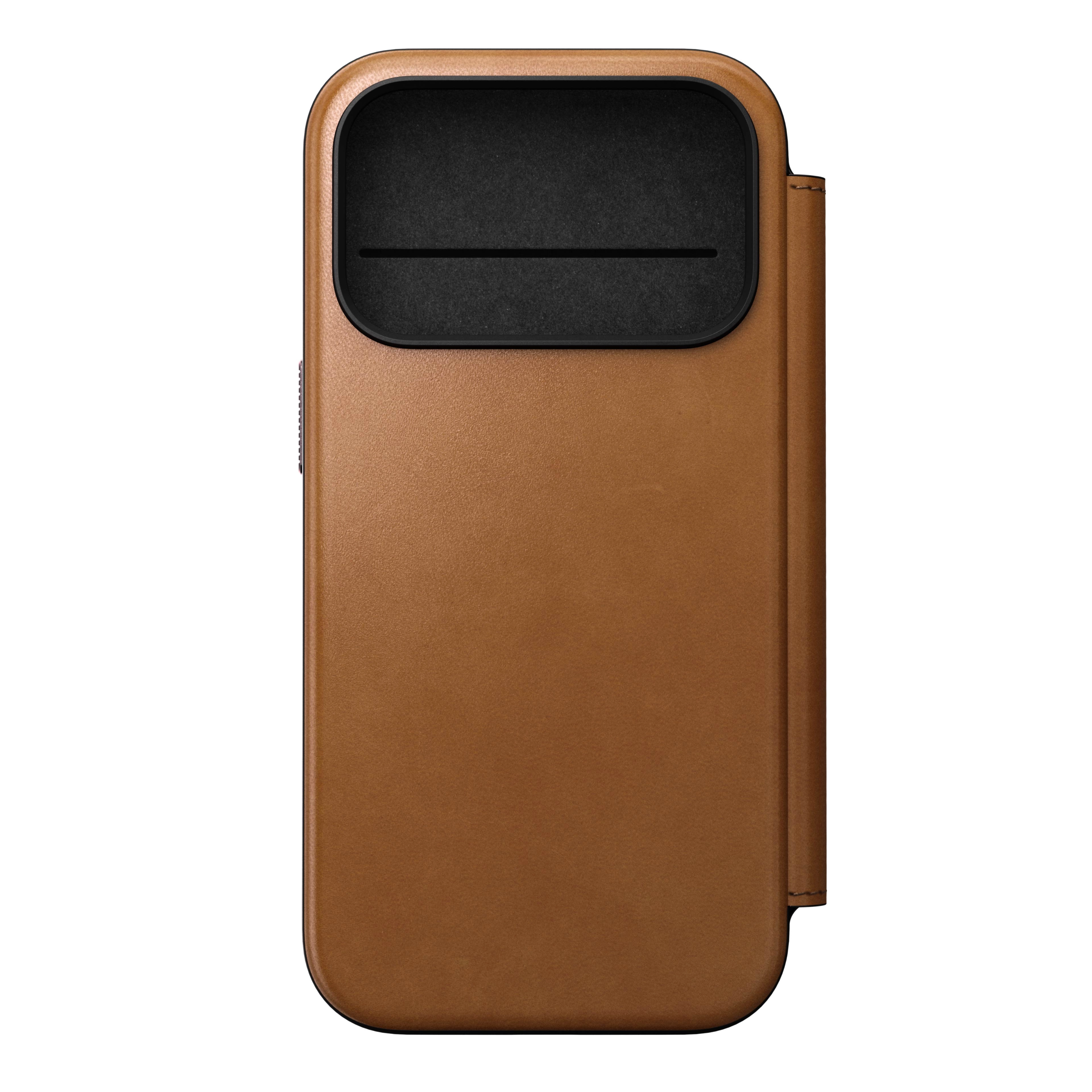 Etui Nomad Modern Leather Folio do iPhone 17 Pro Jasnobrązowe
