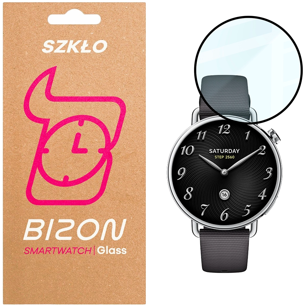 Szkło hybrydowe Bizon Edge Hybrid do Xiaomi Watch S4 41mm