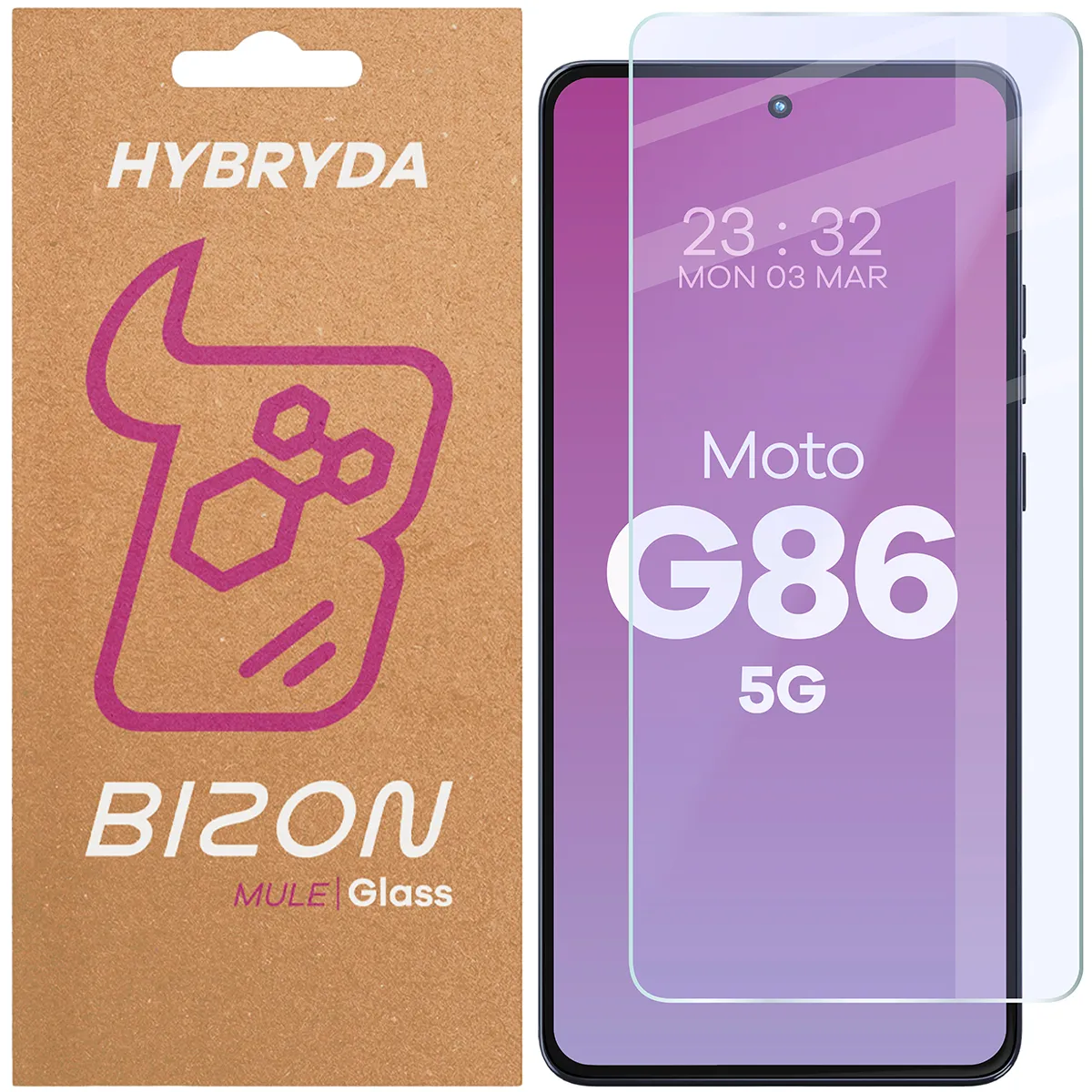 Szkło hybrydowe Bizon Elastyczne Mule do Motorola Moto G86 Power 5G