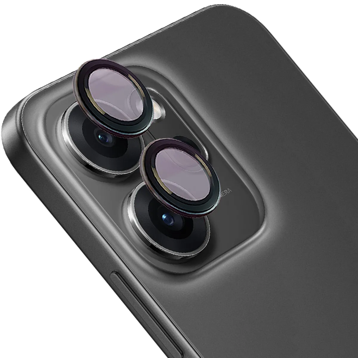 Szkło ochronne Bizon na aparat Snap Lens do OPPO Reno14 F / 14 FS Czarna ramka