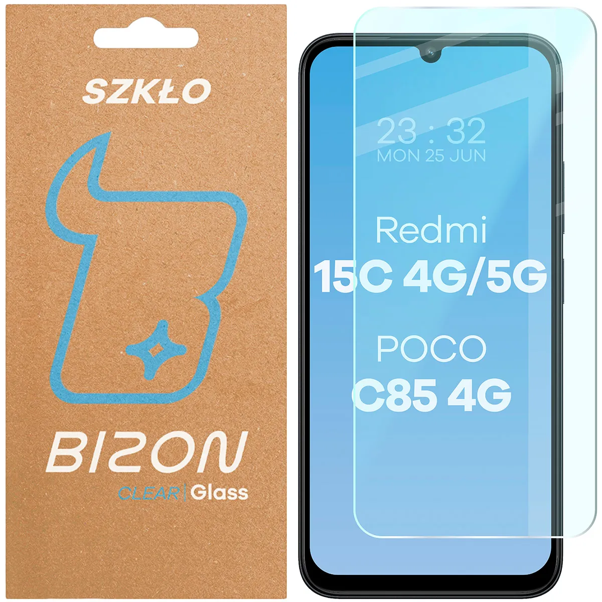 Szkło hartowane Bizon Clear 2 do Xiaomi Redmi 15C 4G / 5G / POCO C85 4G