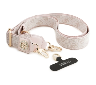 Smycz do telefonu Guess Universal Crossbody 4G Tether Patch Różowy