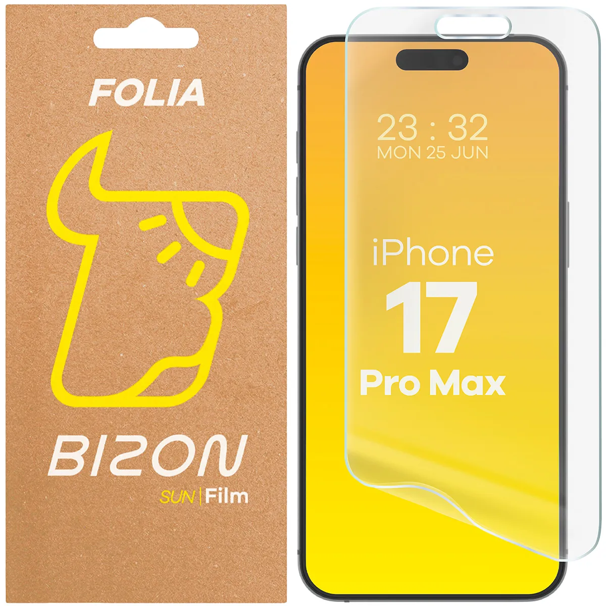 Folia ochronna Bizon matowa Film Sun do iPhone 17 Pro Max
