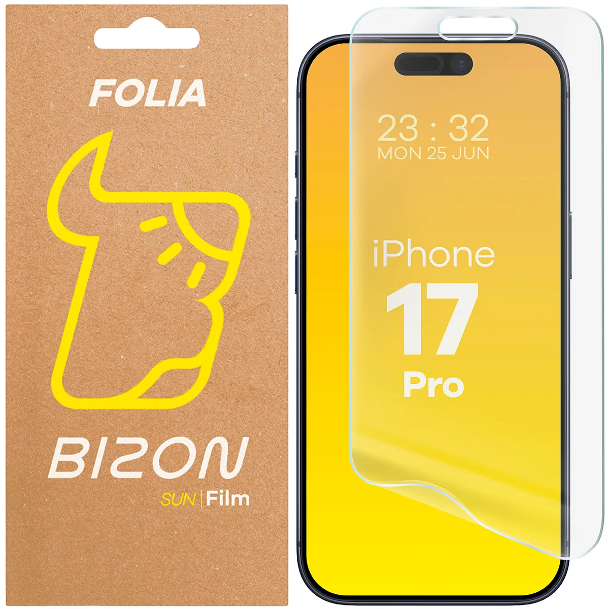 Folia ochronna Bizon matowa Film Sun do iPhone 17 Pro
