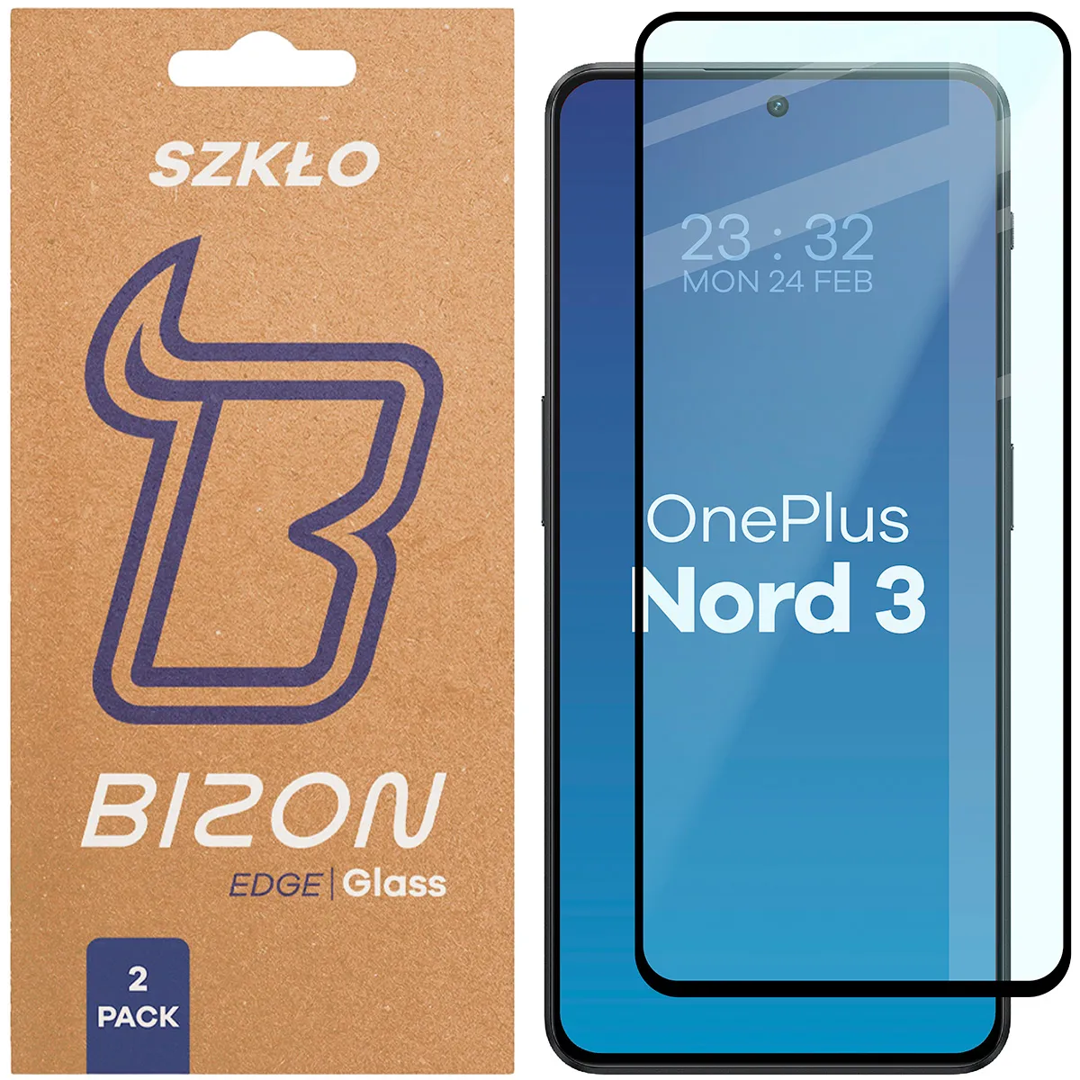 Szkło hartowane Bizon Edge Duo do OnePlus Nord 3