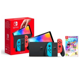 Konsola Nintendo Switch OLED Czerwono-niebieski + Just Dance 2026 Edycja Limitowana