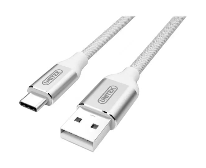 Kabel Unitek Y-C4025ASL USB-A 2,0 do USB-C 1m Srebrny