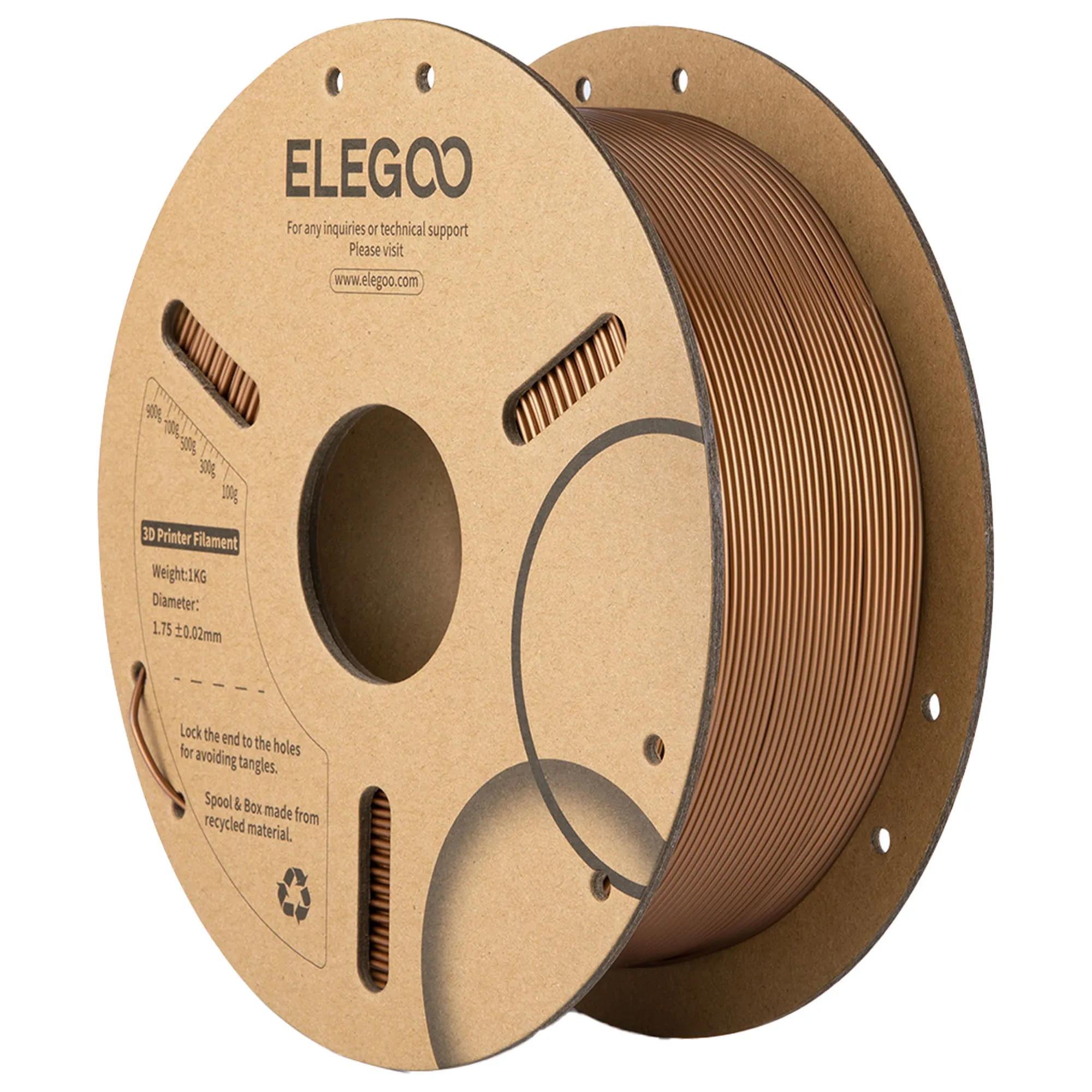 Filament Elegoo PLA 1,75mm Brązowy