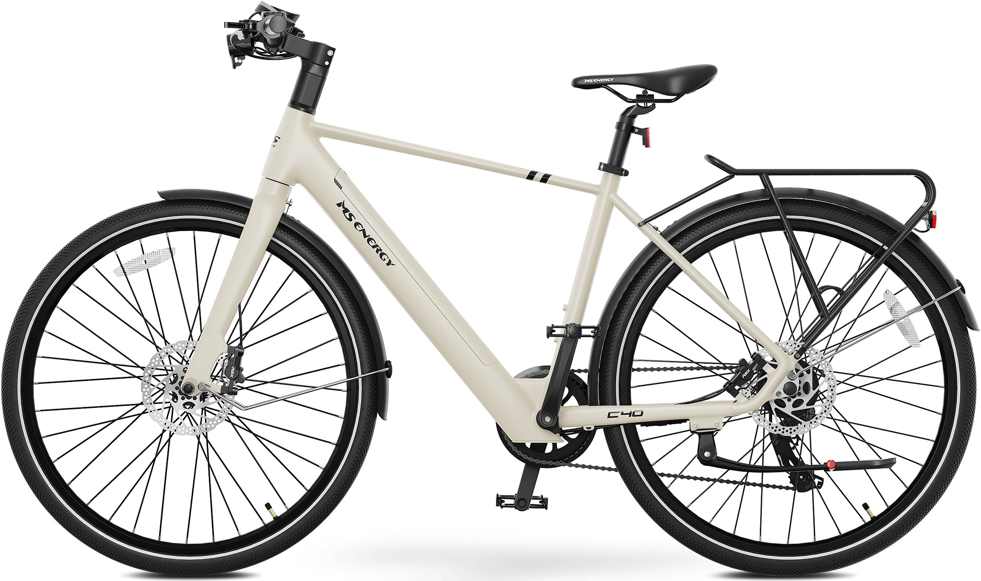 Rower elektryczny MS Energy C40 Kremowy