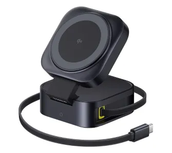 Ładowarka indukcyjna Baseus PicoGo 2w1 Qi2 67W Czarny